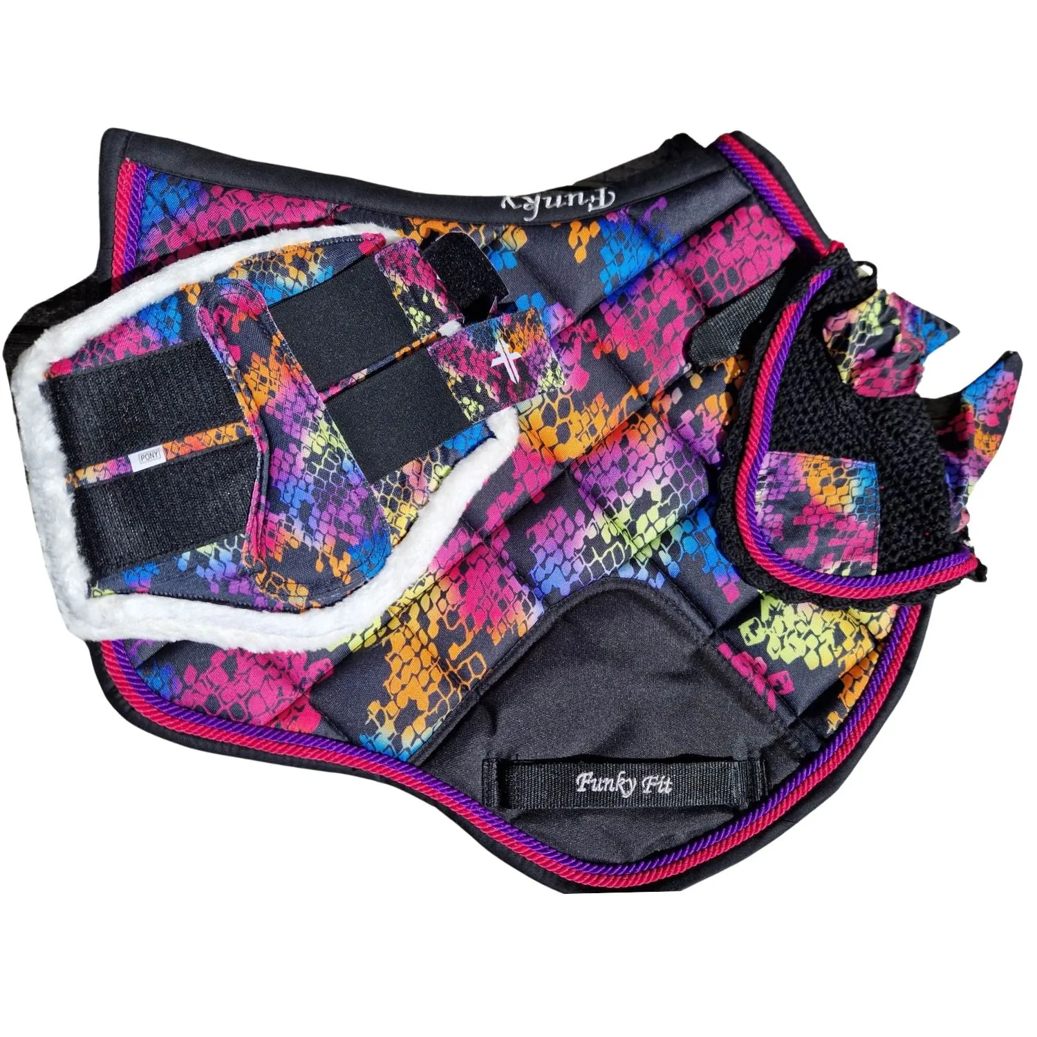 3pc Neon Snakes (Pad, Brushing Boots, Fly Veil Set)