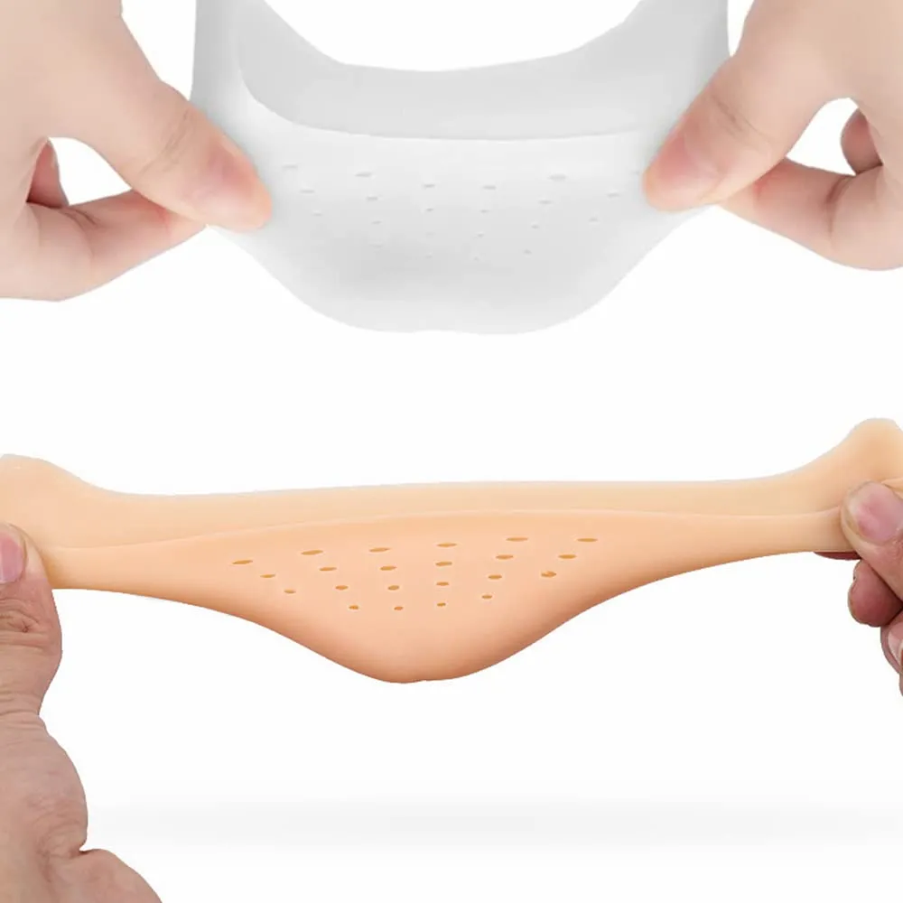 4 Pairs Toe Caps Soft Toe Protectors Silicone Toe Pads Gel Ballet Pointe Pads Toe Sleeves Tip Protectors High Heels Toe Cap Protectors with Breathable Hole