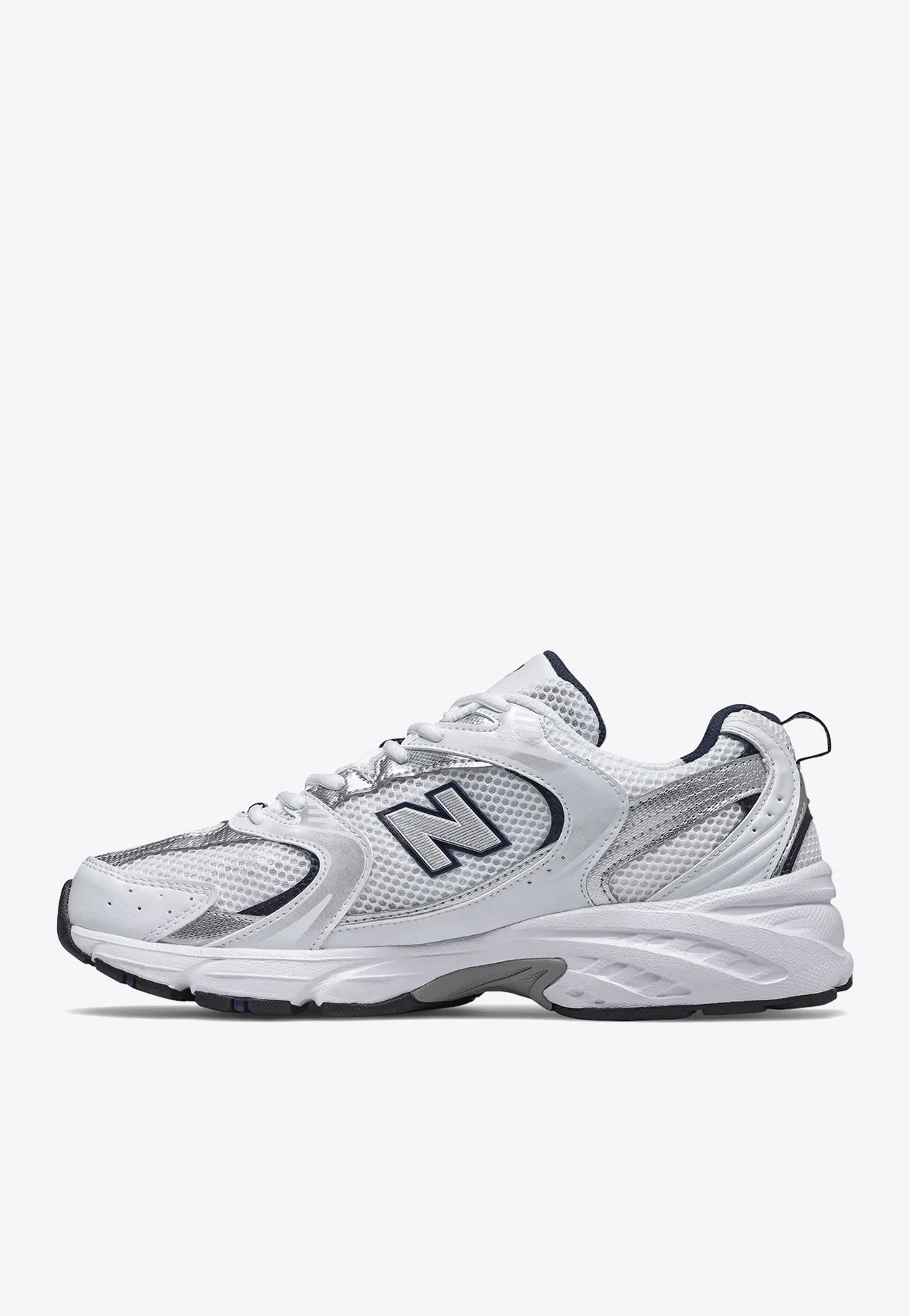 530 Low-Top Sneakers in White with Natural Indigo