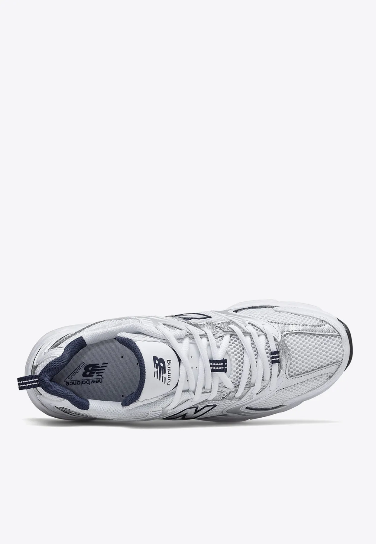 530 Low-Top Sneakers in White with Natural Indigo
