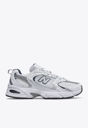 530 Low-Top Sneakers in White with Natural Indigo