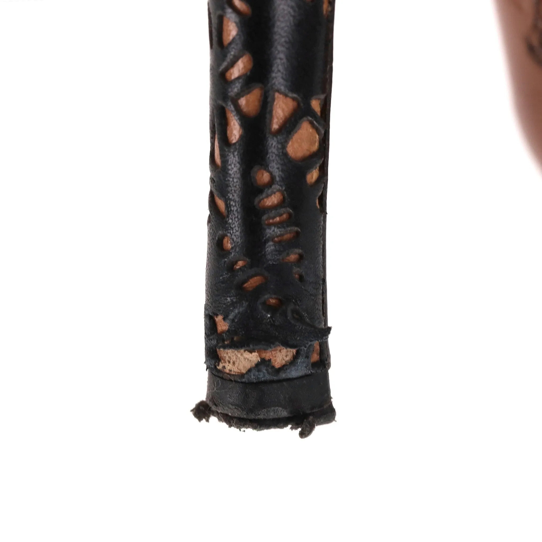 Alaia Laser-Cut & Lace Detail Leather Ankle Boots. Size 38