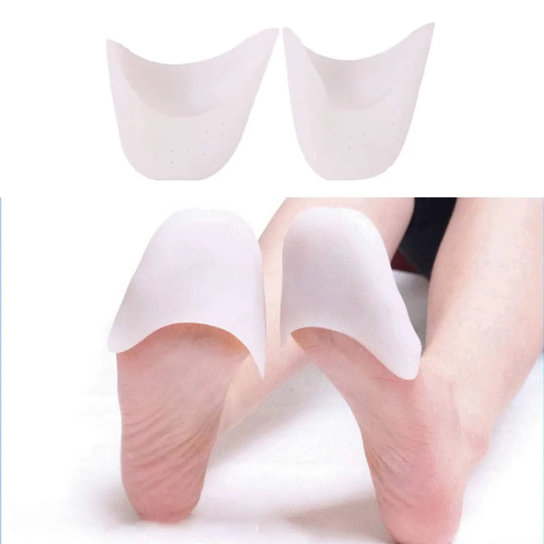Androxeda 2 Pairs Toe Protectors Silicone Soft Gel Toe Caps Toe Protectors Lace Protectors Toe Protection for Ballet Pointe Shoes Ballet Shoes High Heel Pumps Pain Relief