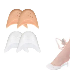 Androxeda 2 Pairs Toe Protectors Silicone Soft Gel Toe Caps Toe Protectors Lace Protectors Toe Protection for Ballet Pointe Shoes Ballet Shoes High Heel Pumps Pain Relief