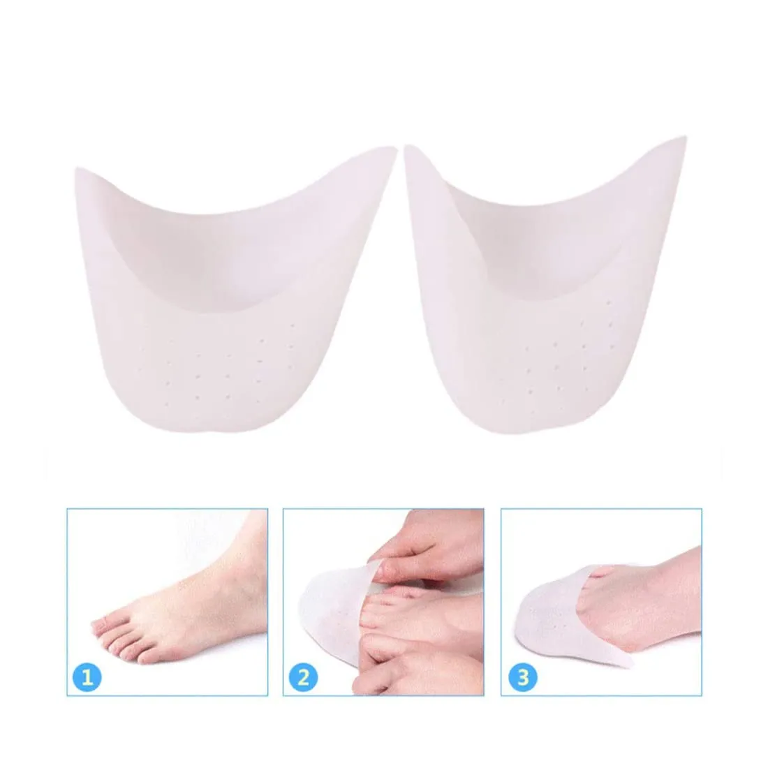 Androxeda 2 Pairs Toe Protectors Silicone Soft Gel Toe Caps Toe Protectors Lace Protectors Toe Protection for Ballet Pointe Shoes Ballet Shoes High Heel Pumps Pain Relief