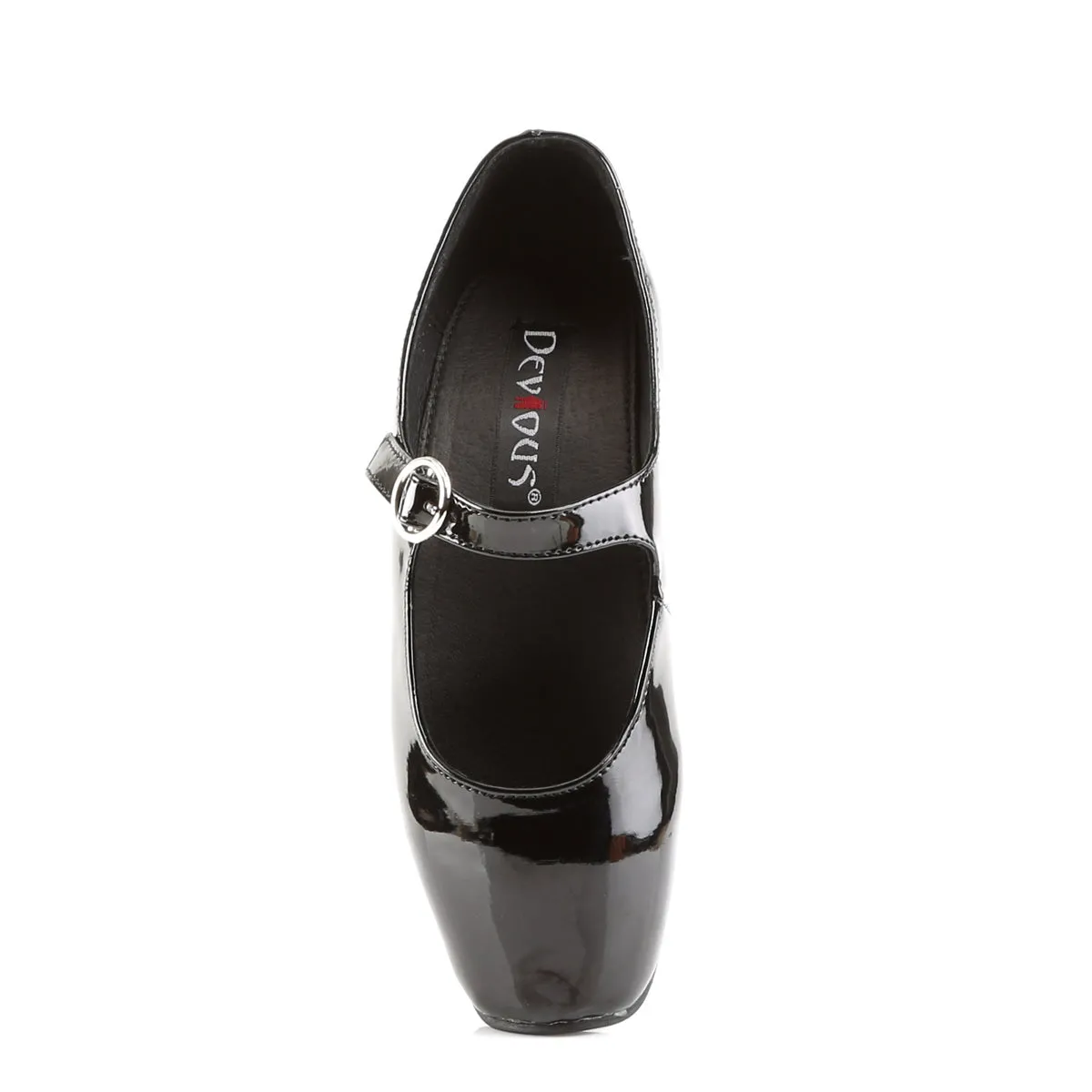 BALLET-08 Devious Ballet Black Patent Sexy Single Soles (Fetish Footwear)