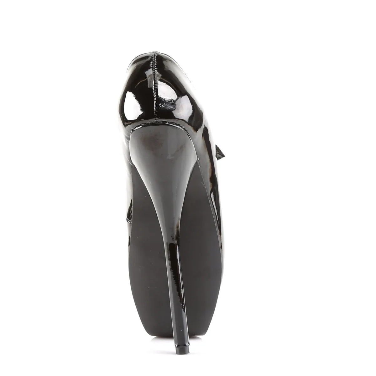 BALLET-08 Devious Ballet Black Patent Sexy Single Soles (Fetish Footwear)
