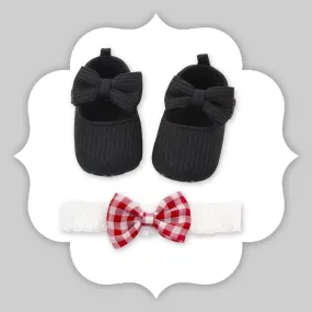 Black Ballets and Headbands Set