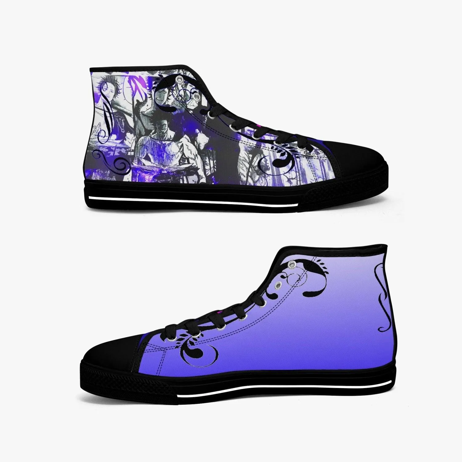 Black Clover Yami Sukehiro A-Star Mid Anime Shoes