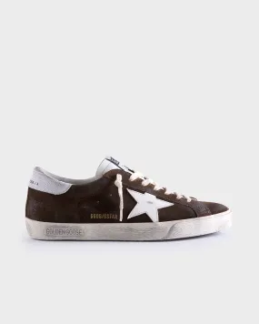 Brown And White Suede Superstar Sneakers