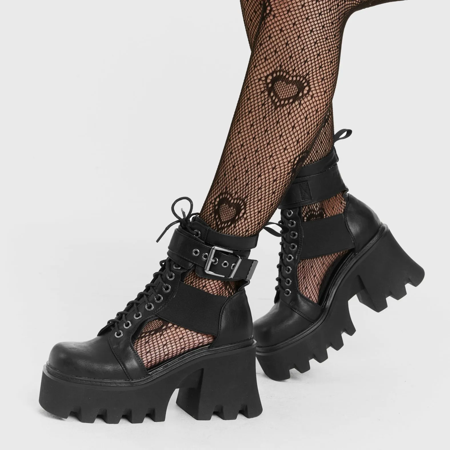 Busy Chunky Platform Ankle Boots