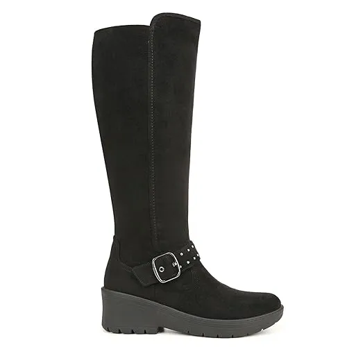BZees Women's Brandy 2 Washable Comfort Knee High Boot Black 9 M