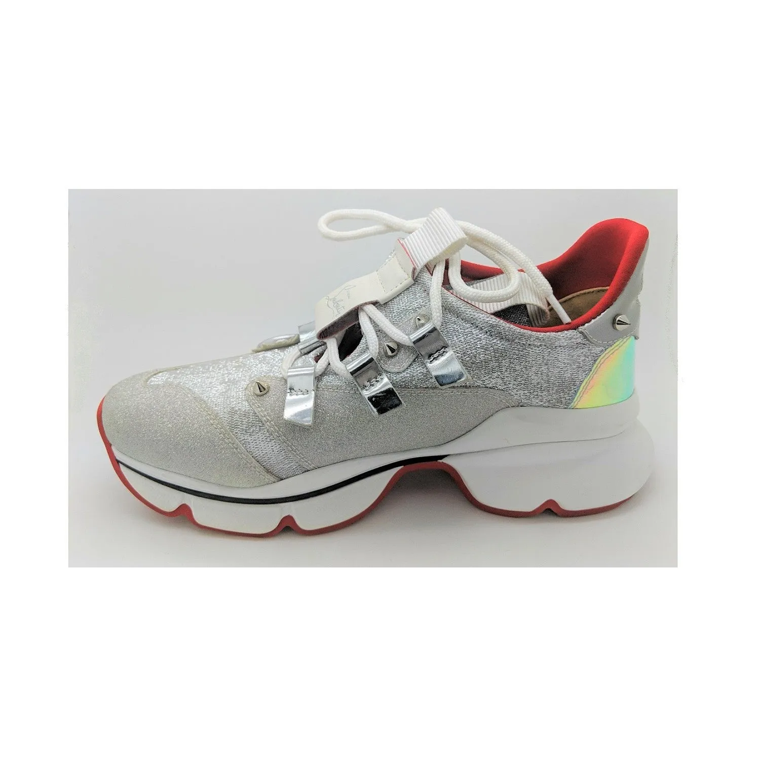 Christian Louboutin Red Runner Donna Glitter Sunset Sneakers 35