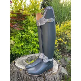 Custom DeNiro Raffaello Dressage Boot - Grey with Roccia Straps