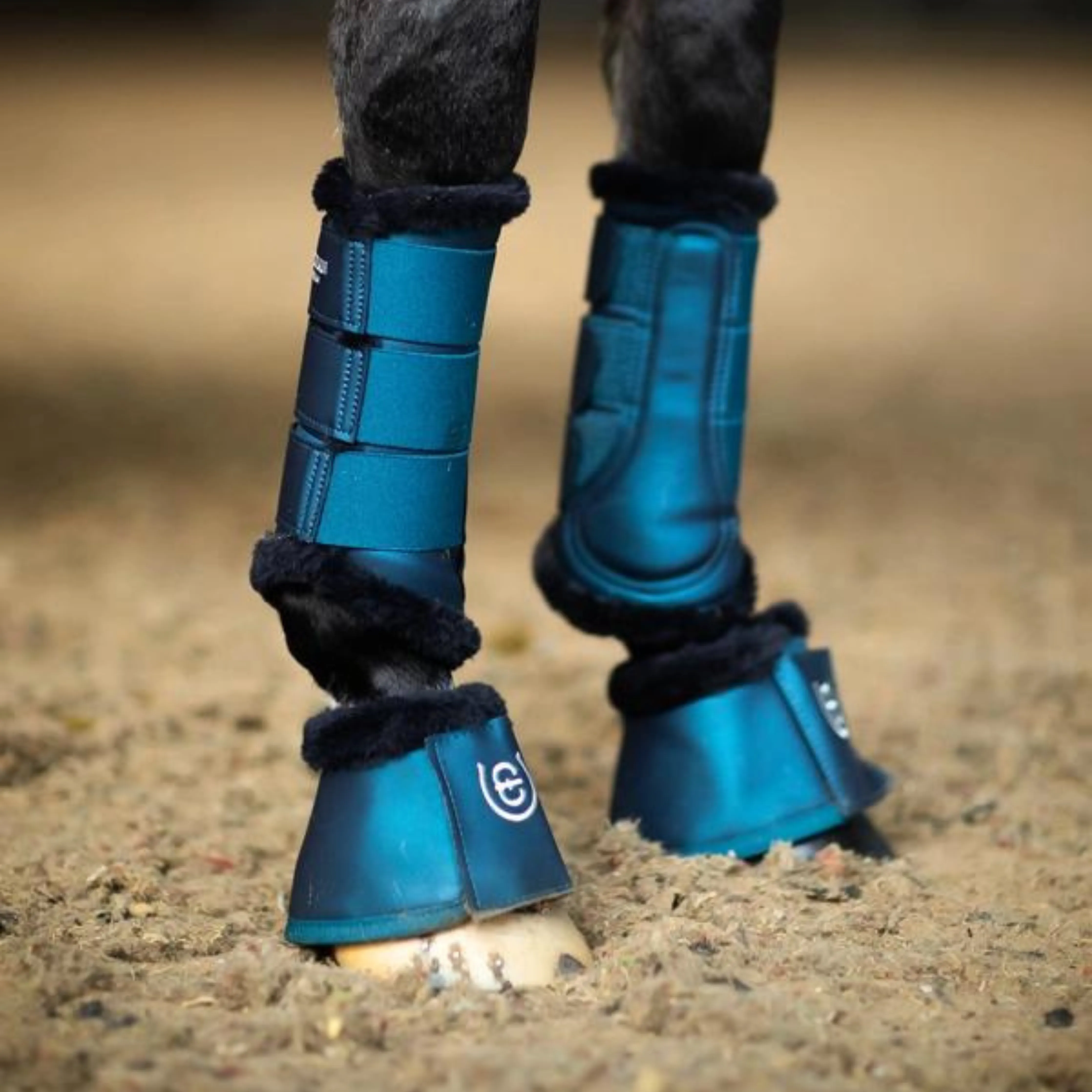 Equestrian Stockholm Brushing Boots - Meadow Blue