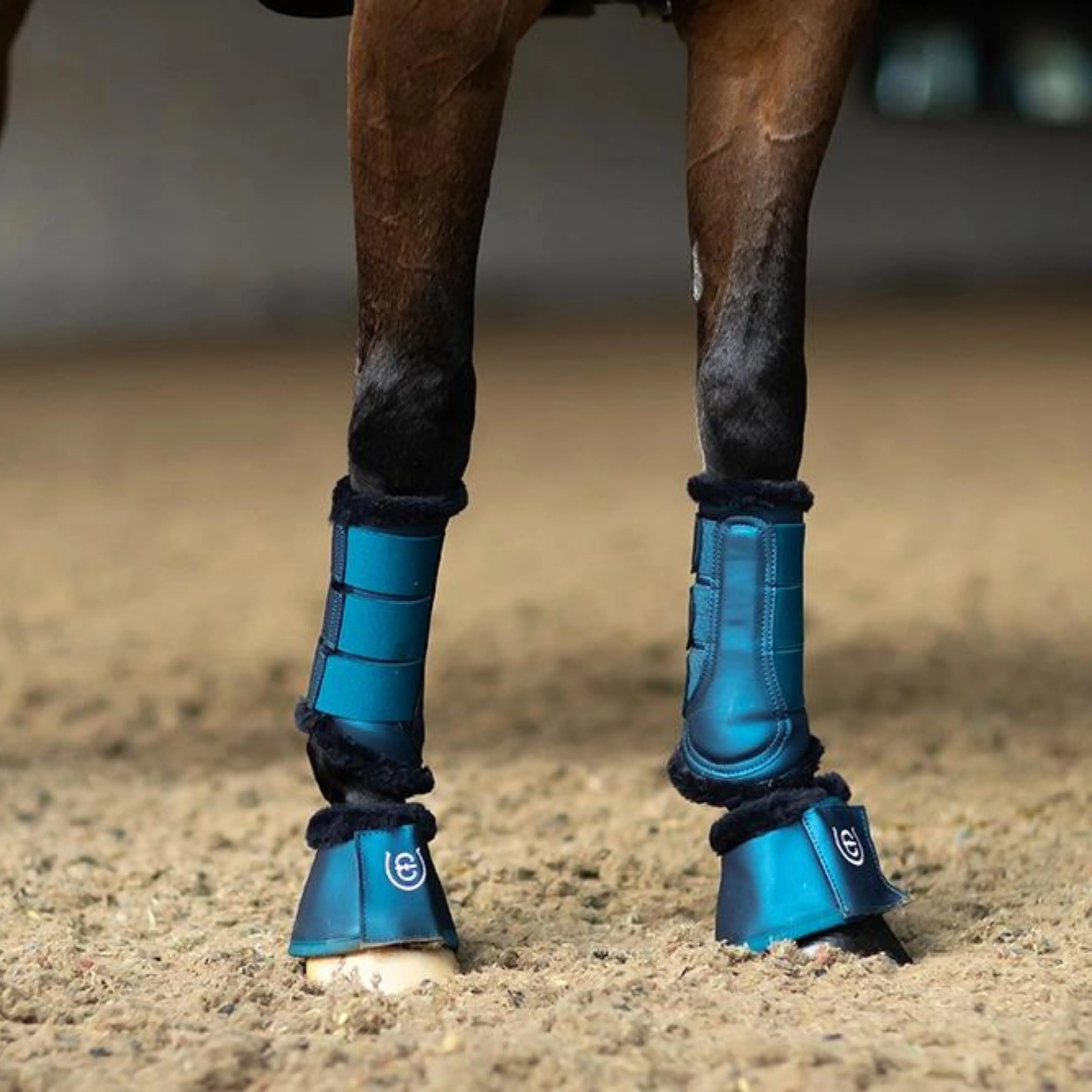 Equestrian Stockholm Brushing Boots - Meadow Blue