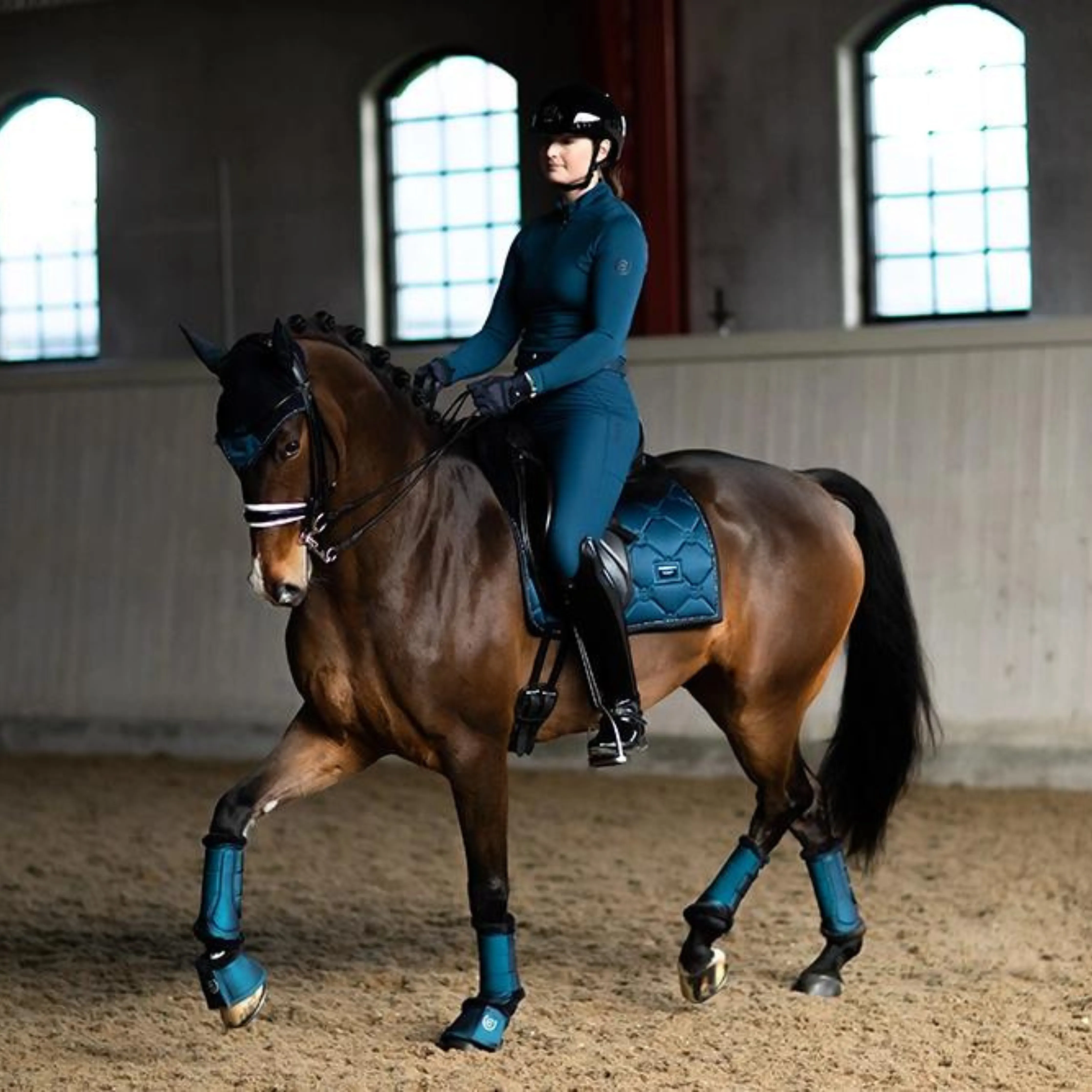 Equestrian Stockholm Brushing Boots - Meadow Blue