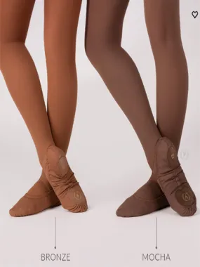 Eurotard A1004C Child Bronze Assemblé Split Sole Canvas Ballet Shoes