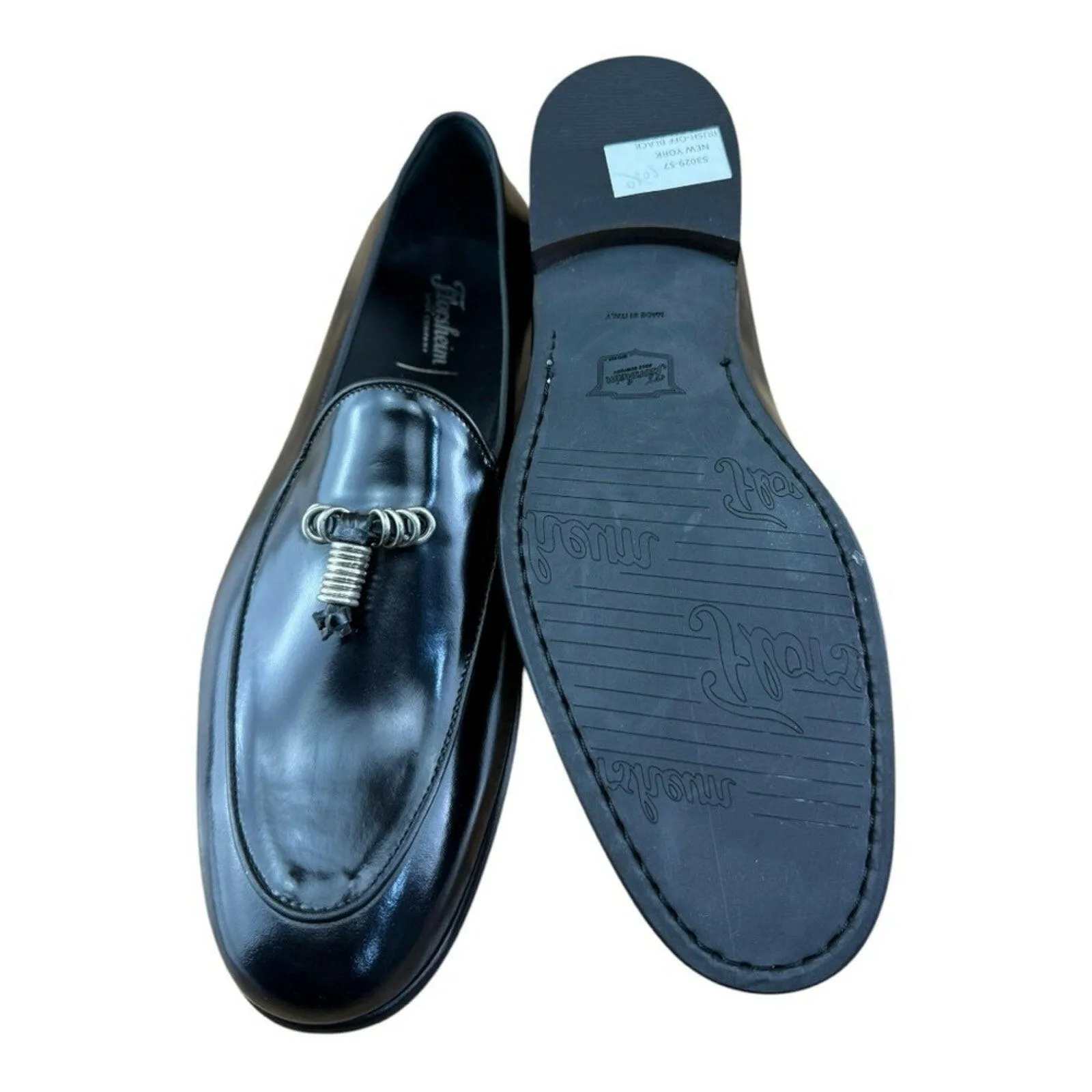 Florshein Imperial Black Loafer  slip-on flats Men
