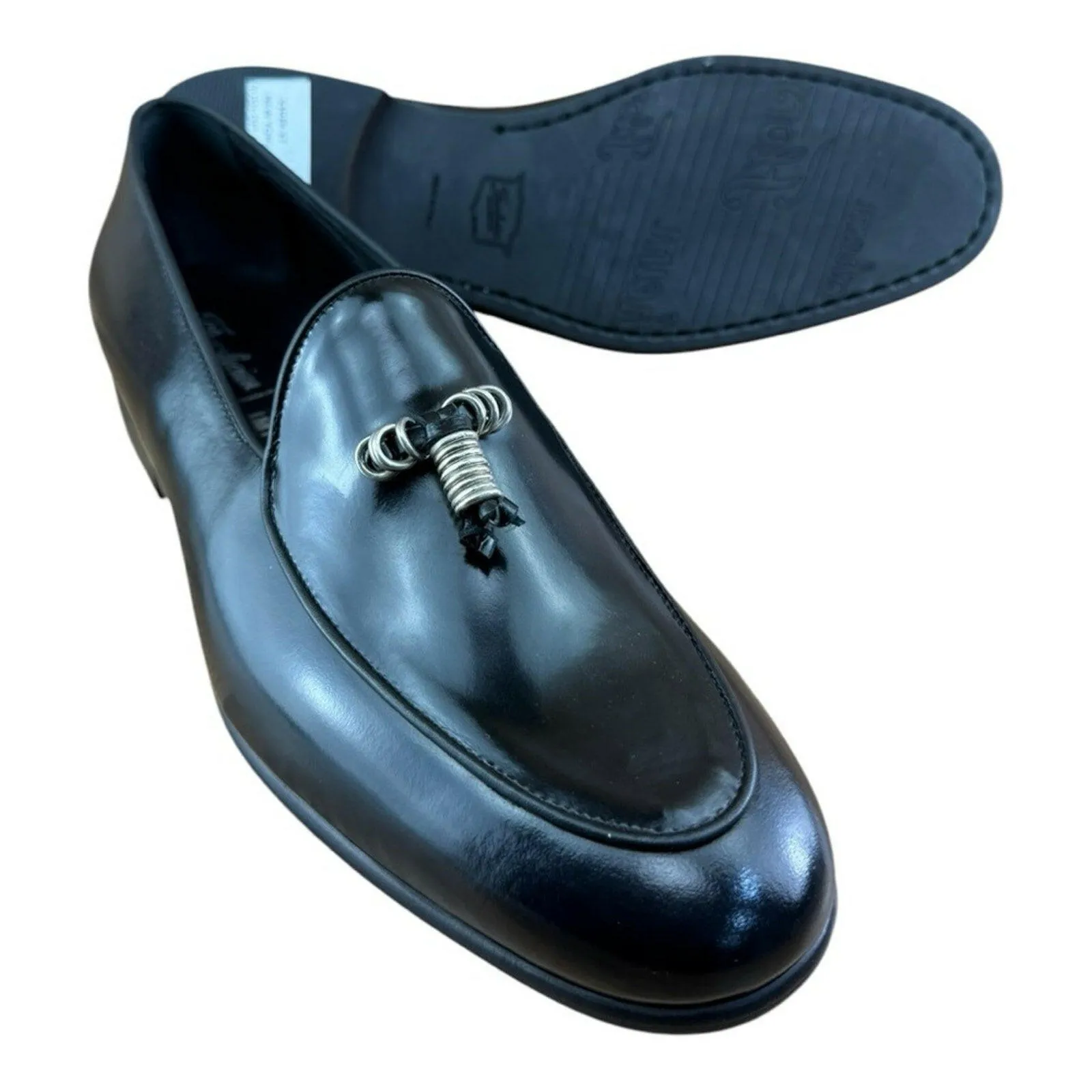 Florshein Imperial Black Loafer  slip-on flats Men