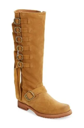 FRYE VERONICA SUEDE STRAP TALL BOOTS