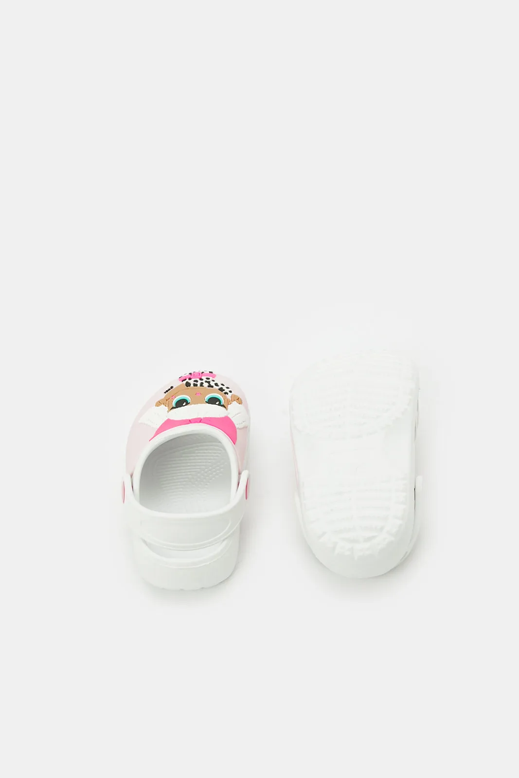 Girls White Lol Character Clog