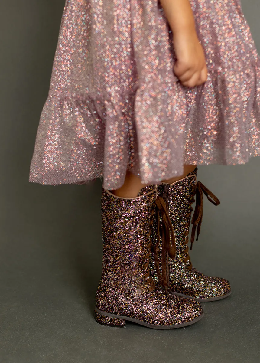 Keiko Tall Boots in Confetti Glitter