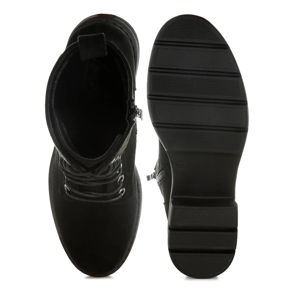 Lace Up High Ankle Boots