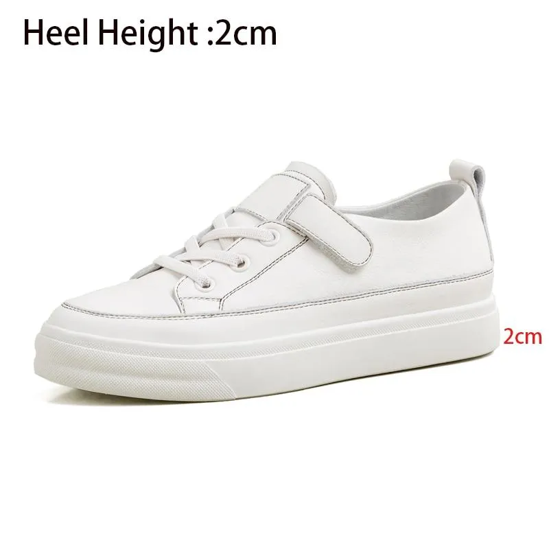 Lace Up Round Toe Leather Flats