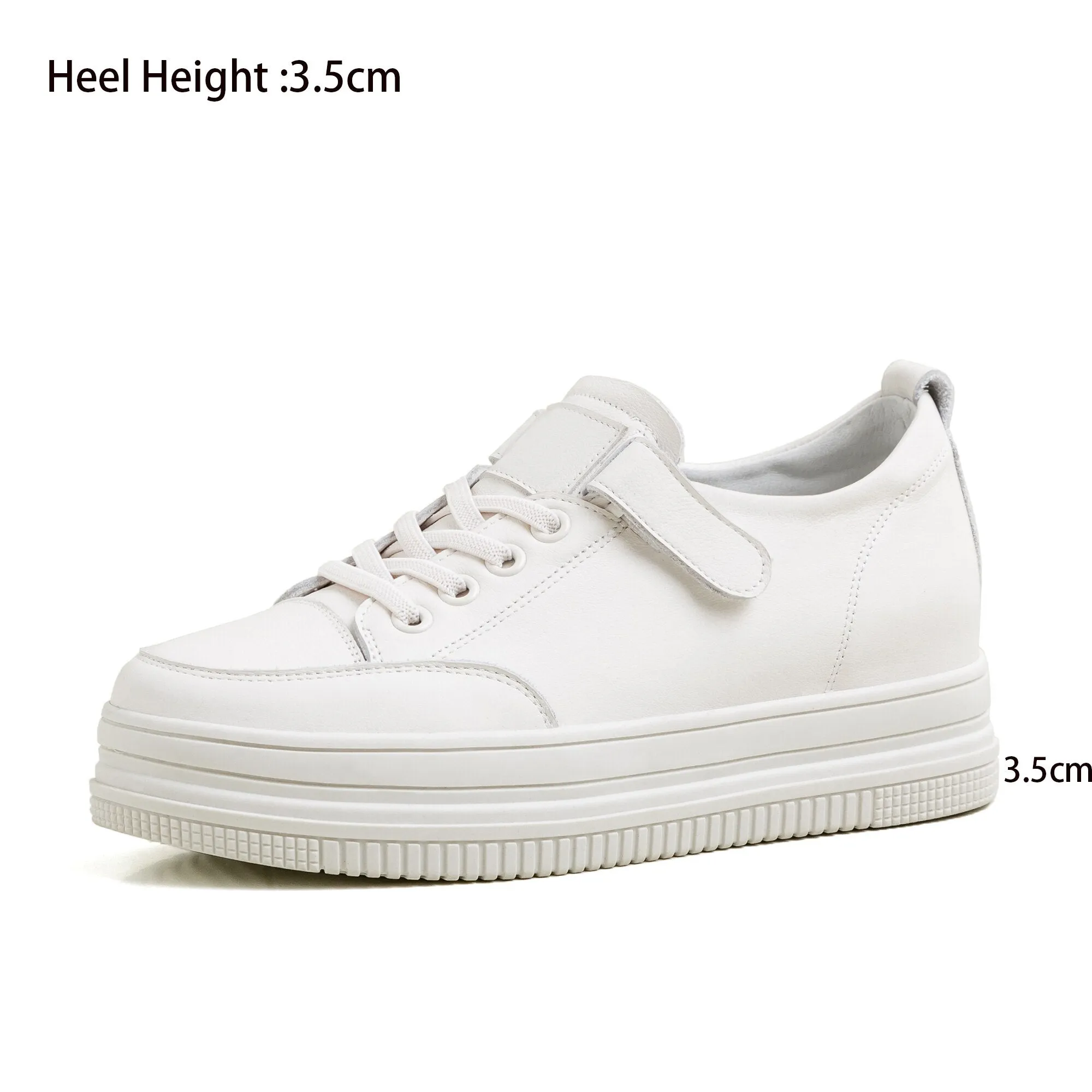 Lace Up Round Toe Leather Flats