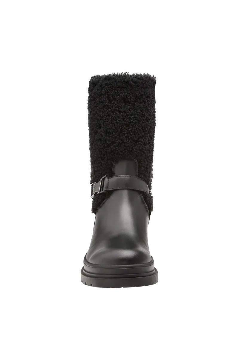 St. Moritz Mid-Calf Leather & Shearling Boots