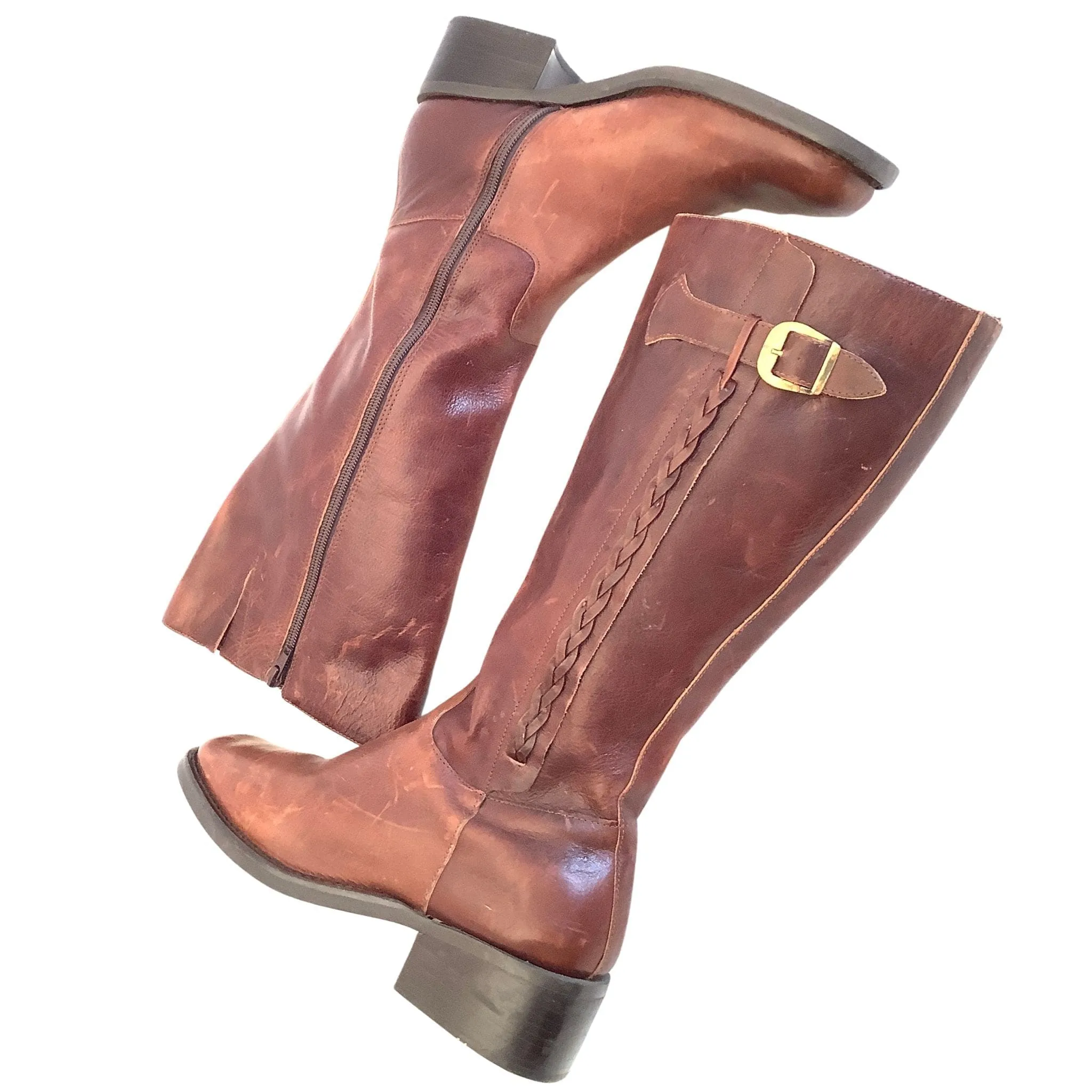 Tall Brown Leather Boots