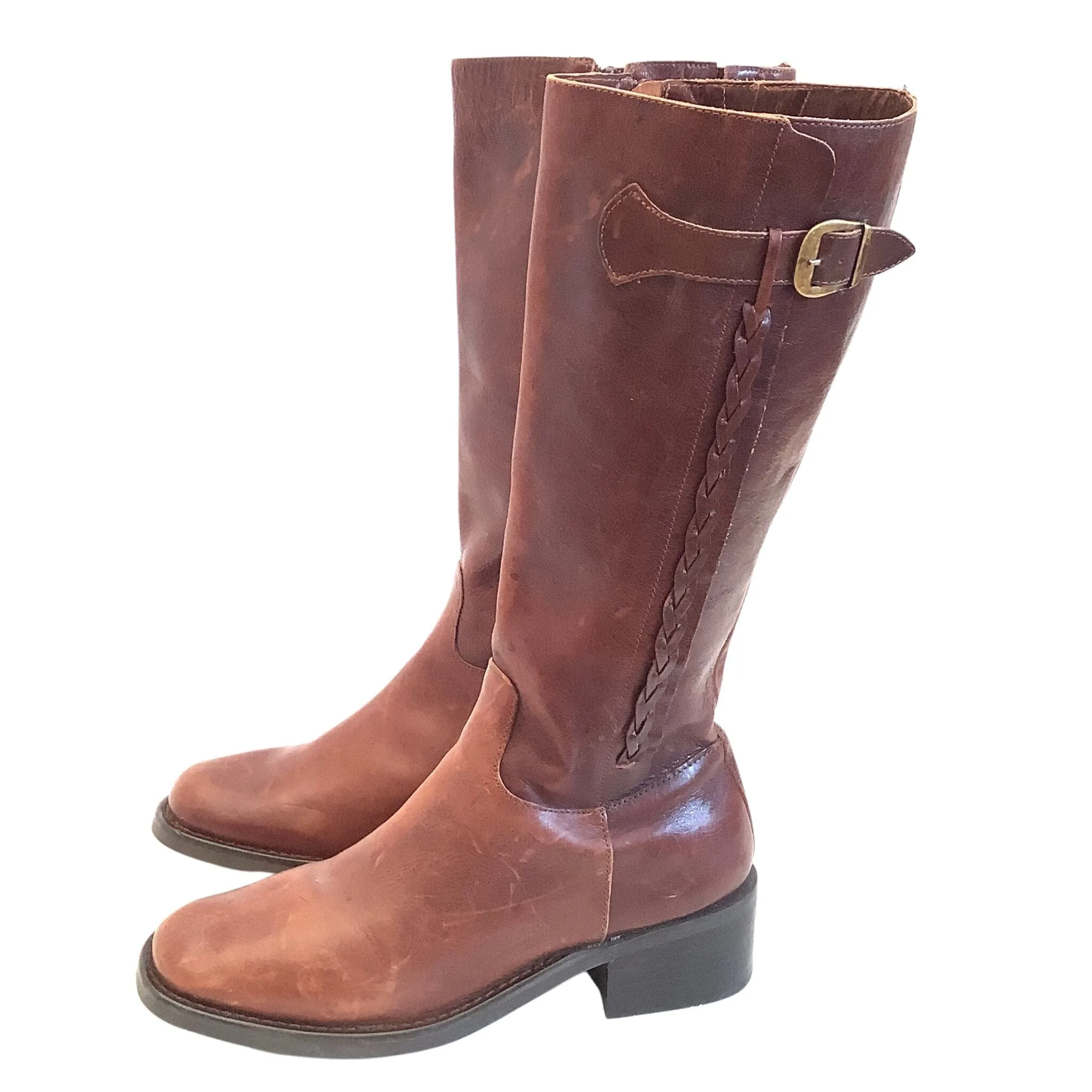 Tall Brown Leather Boots
