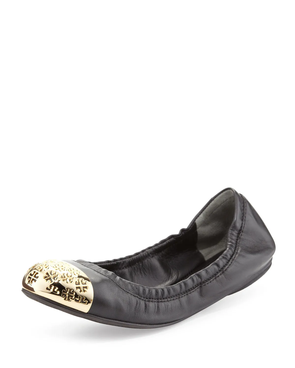 Tory Burch Cami Logo-Toe Ballerina Flat Ballet Flats Shoes US 10 1/2 UK 7.5 40.5 ladies