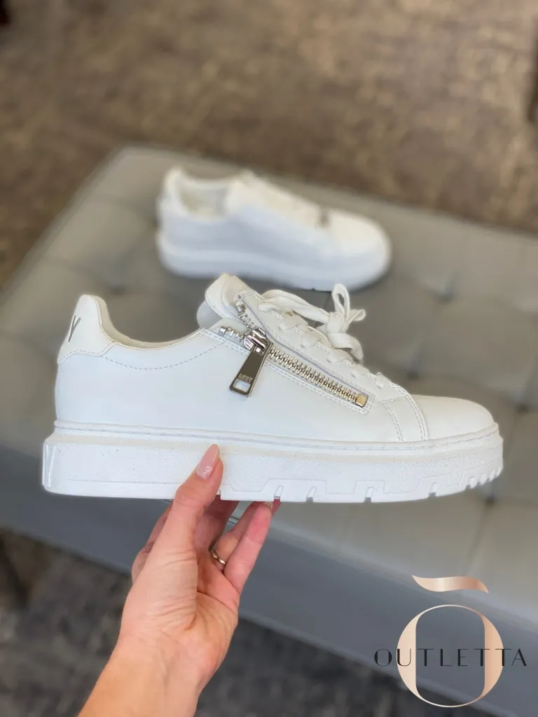 Women's Matti Lace-Up Zip Sneakers - White
