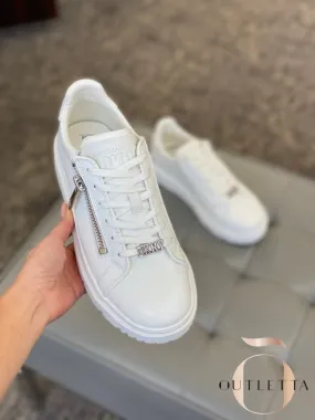 Women's Matti Lace-Up Zip Sneakers - White