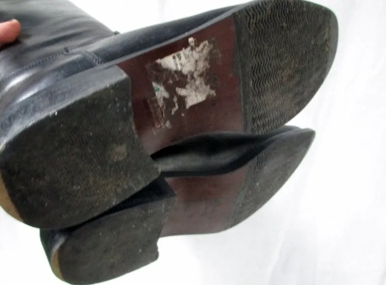 Womens SUDINI NORDSTROM Knee High LEATHER EQUESTRIAN BOOT 9 BLACK Shoe