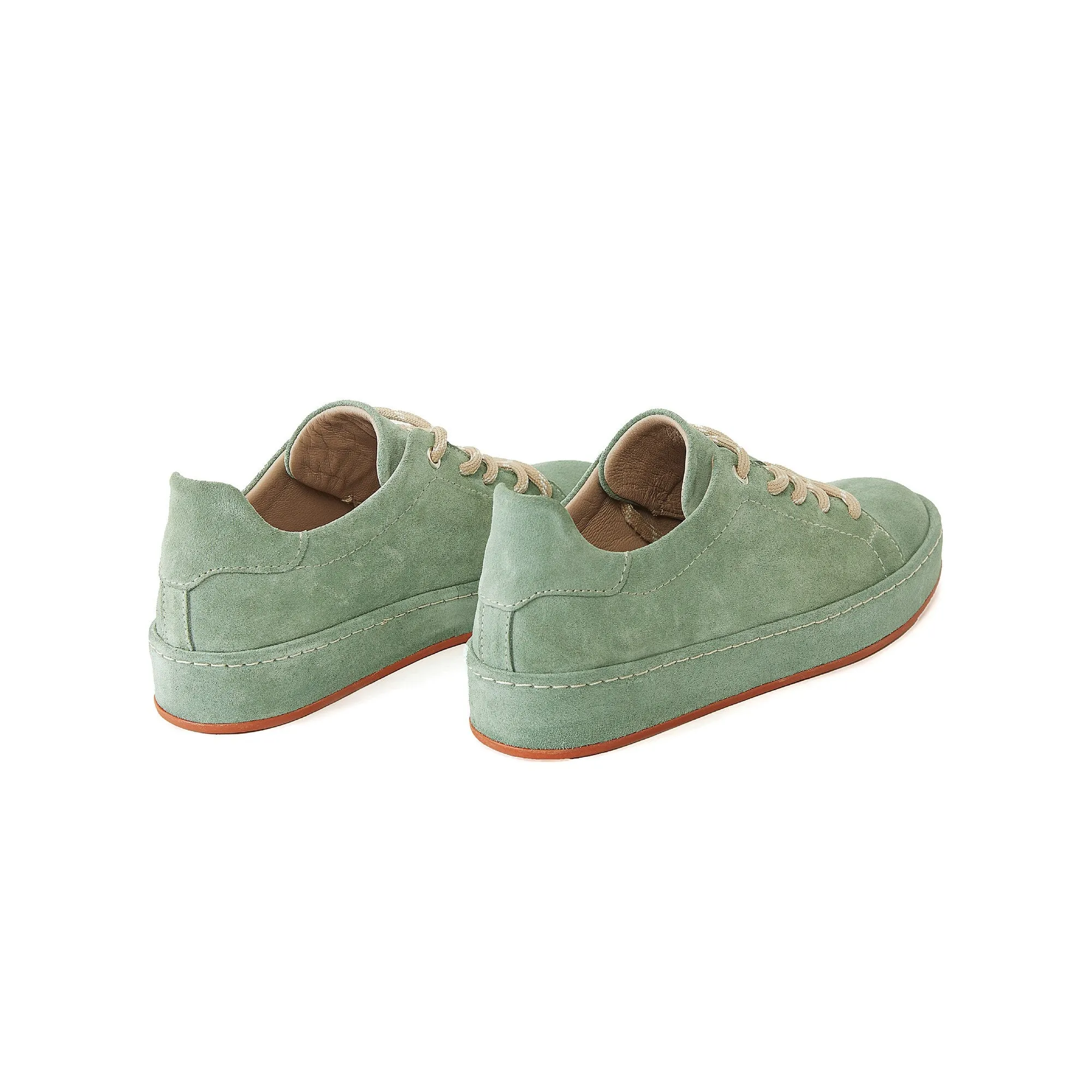 Women's Suede Calf Leather Handmade Sneakers W5007