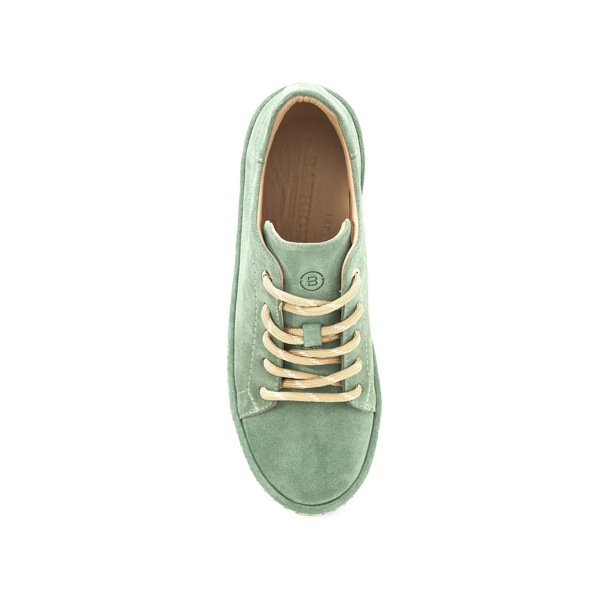 Women's Suede Calf Leather Handmade Sneakers W5007